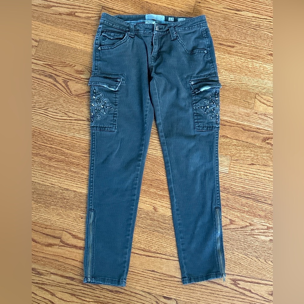 Miss Me Cargo Skinny Jeans Pants Sz 27 Great Details Perfect Condition